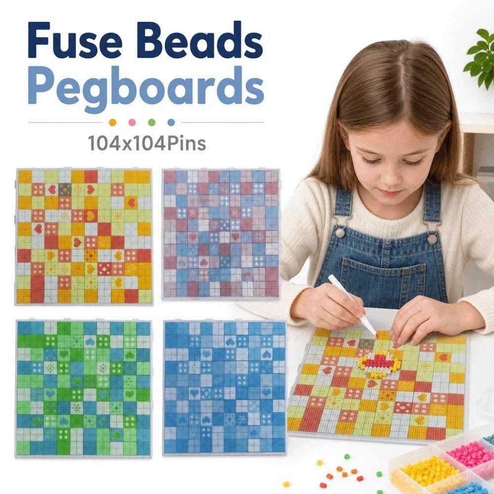 78x78/104x104Pins Fuse Beads Pegboards 2.6mm Beads Fuse Beads Boards Educational Toys