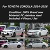 For TOYOTA COROLLA 2014 2015 2016 2017 2018 Accessories Window Visors Weathershields Wind Rain Guard Ventvisor Deflectors