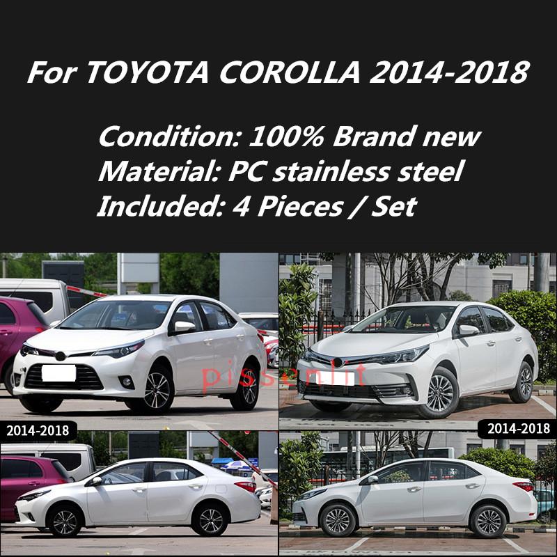 For TOYOTA COROLLA 2014 2015 2016 2017 2018 Accessories Window Visors Weathershields Wind Rain Guard Ventvisor Deflectors