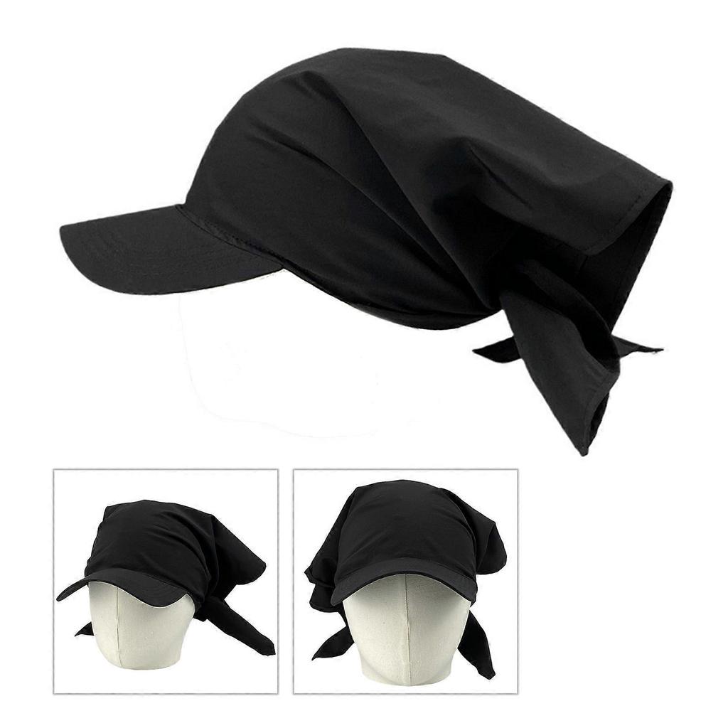 Travel Gathering Self Tie Turban Hat Outdoor Sports Camping Baseball Caps Woman Man Adjustable Head Size Cycling Hat Black