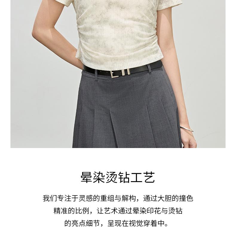 Fashionable Dyeing Hot Diamond T-shirt