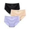 3 Pcs/Set Seamless Panties Silk Pamty Mid Waist Underwear Comfort Underpants Solid Invisible Briefs Female Lingerie