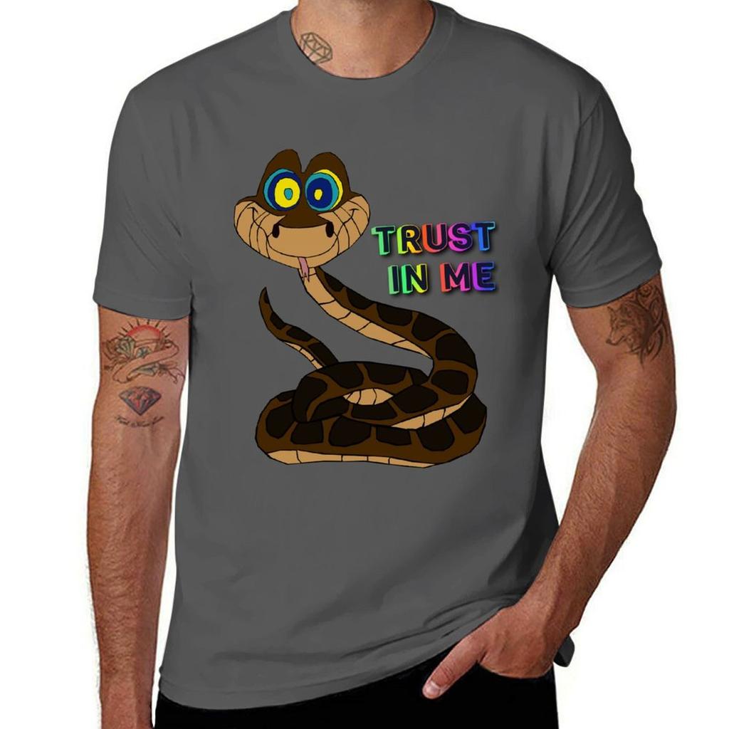 Kaa Trust In Me Text Tshirt Casual Lightweight Short Sleeve Top