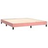 Maison Exclusive - Sommier à lattes de lit avec matelas Rose 160x200 cm Velours