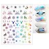 Nail Sticker Christmas Patterns 3D Effects DIY Snowflakes Christmas Nail Art Foils