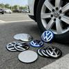 TCFJN1 4Pcs 56mm 60mm 65mm Car Wheel Center Hub Cap Rim Cover Stickers For Volkswagen VW GTI R-Line R Polo T5 Golf Passat B5 Scirocco