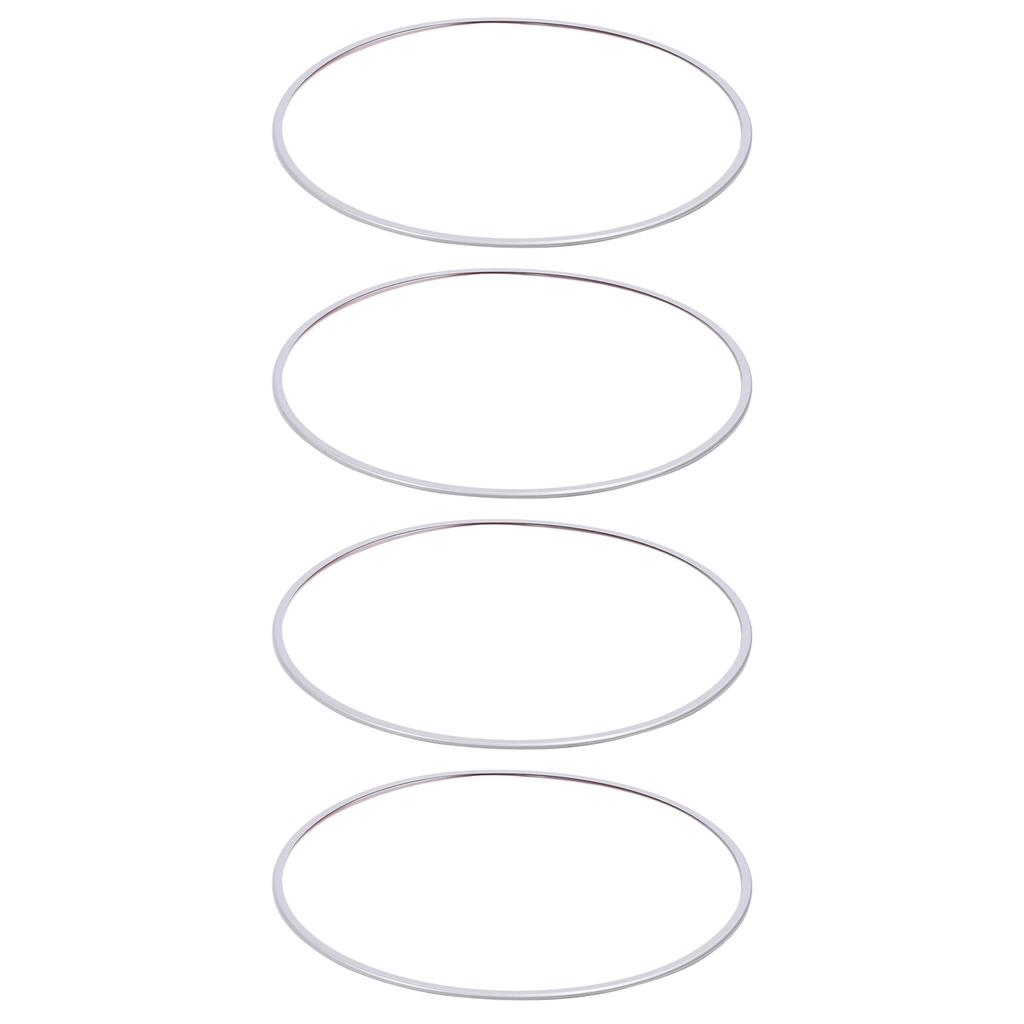 4pcs 21 Inch Wheel Rim Protectors Self Adhesive Aluminium Alloy Scratch Proof Wheel Rim Guard Silver