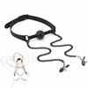 Soul of Love Cosplay SM Goods Restraint Gag Nipple Clip Set Leather Black Queen Training Couple Gag Suck
