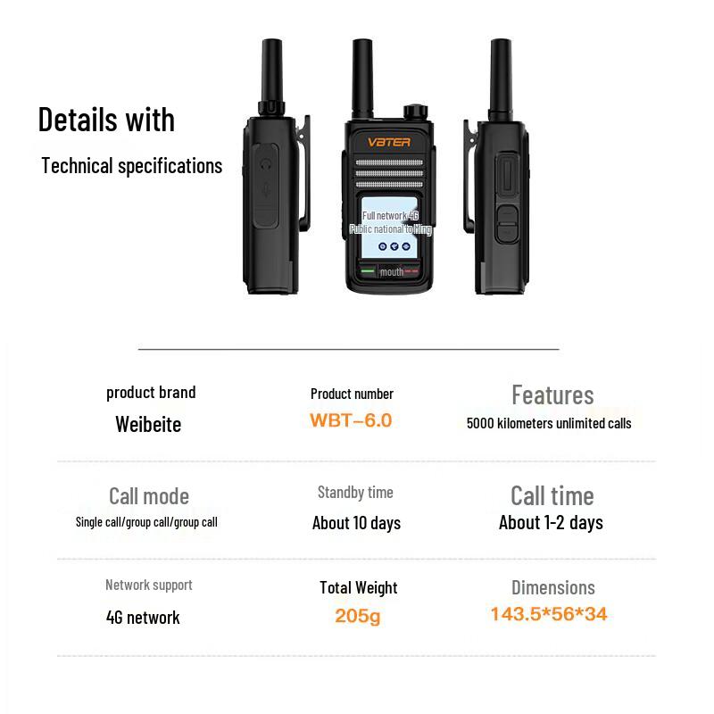 WBT 4G/5G Всесетевой Общесетевой Радиостанция (Китайская версия)