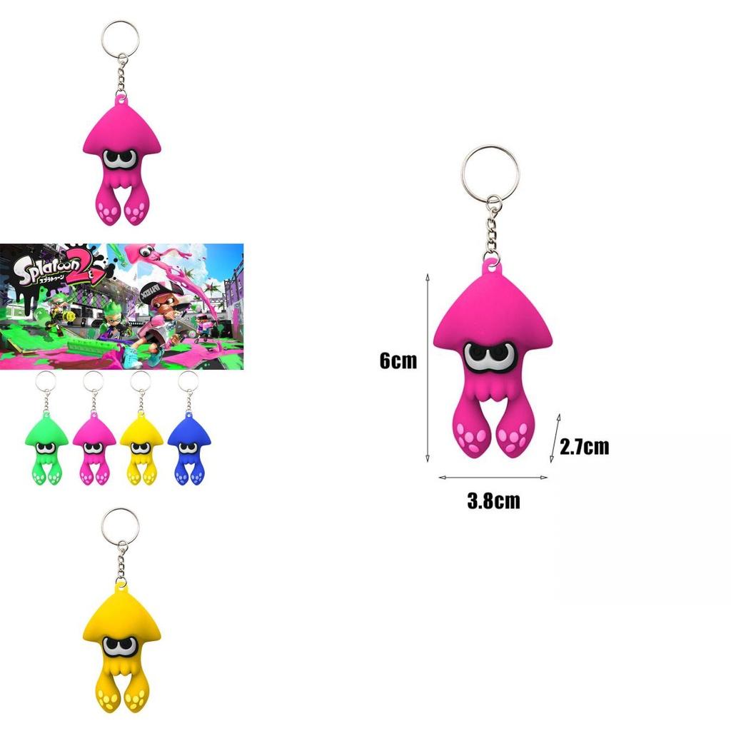 Splatoon 3 Брелок-игрушка Кальмар Высококачественный ПВХ Подвеска на сумку для детей Рождественские подарки