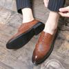 Мужские ботинки с острым носком Кожаные мужские туфли Европейский стиль Мужские формальные туфли Повседневная обувь Оксфорды