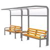 Outdoor Sports Bench with Sunshade Canopy