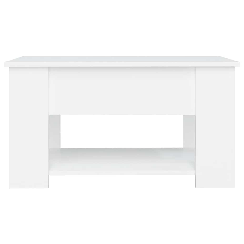 Vidaxl Stolik Kawowy, Biały, 79X49X41 Cm, Materiał Drewnopochodny