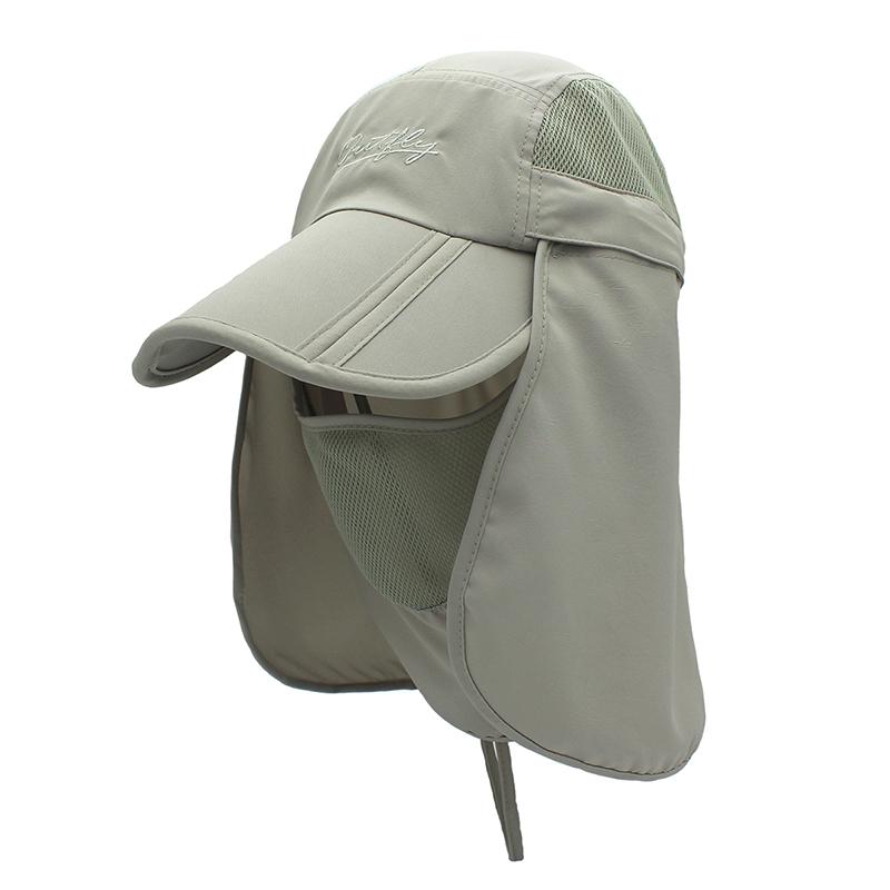 Connectyle Boys Girls Kids Sun Protection Hat Lightweight Breathable Adjustable Mesh Flap Cap Quick Dry Detachable Mask Caps