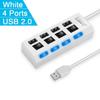 Высокоскоростной адаптер USB HUB 2.0 с 4/7 портами, расширитель, мульти-USB-сплиттер, несколько удлинителей со светодиодным переключателем лампы для ПК, ноутбука