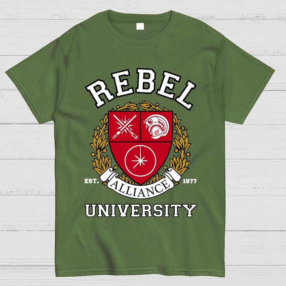 Rebel Alliance University Unisex 100% Cotton Summer Casual Cool Loose T-Shirt