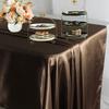White Red Satin Rectangular Tablecloth for Wedding Party Baby Shower Christmas Restaurant Banquet Decoration