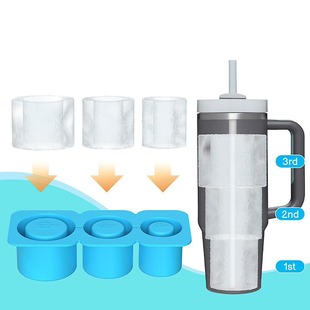 3 Size Hollow Cylinder Ice Cubes Making Mold Quick Demoulding Ice Maker for DIY Ice Drinking