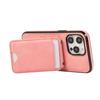 For iPhone 15 Pro Max Case Card Holder Kickstand Leather+TPU Phone Cover with Shoulder Strap