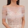 Wedding Stole Women Tulle Stole Tulle Wedding Shawl For Bride Bridal Stole Wrap Off Shoulder Shawl Sheer Bridal Shawl