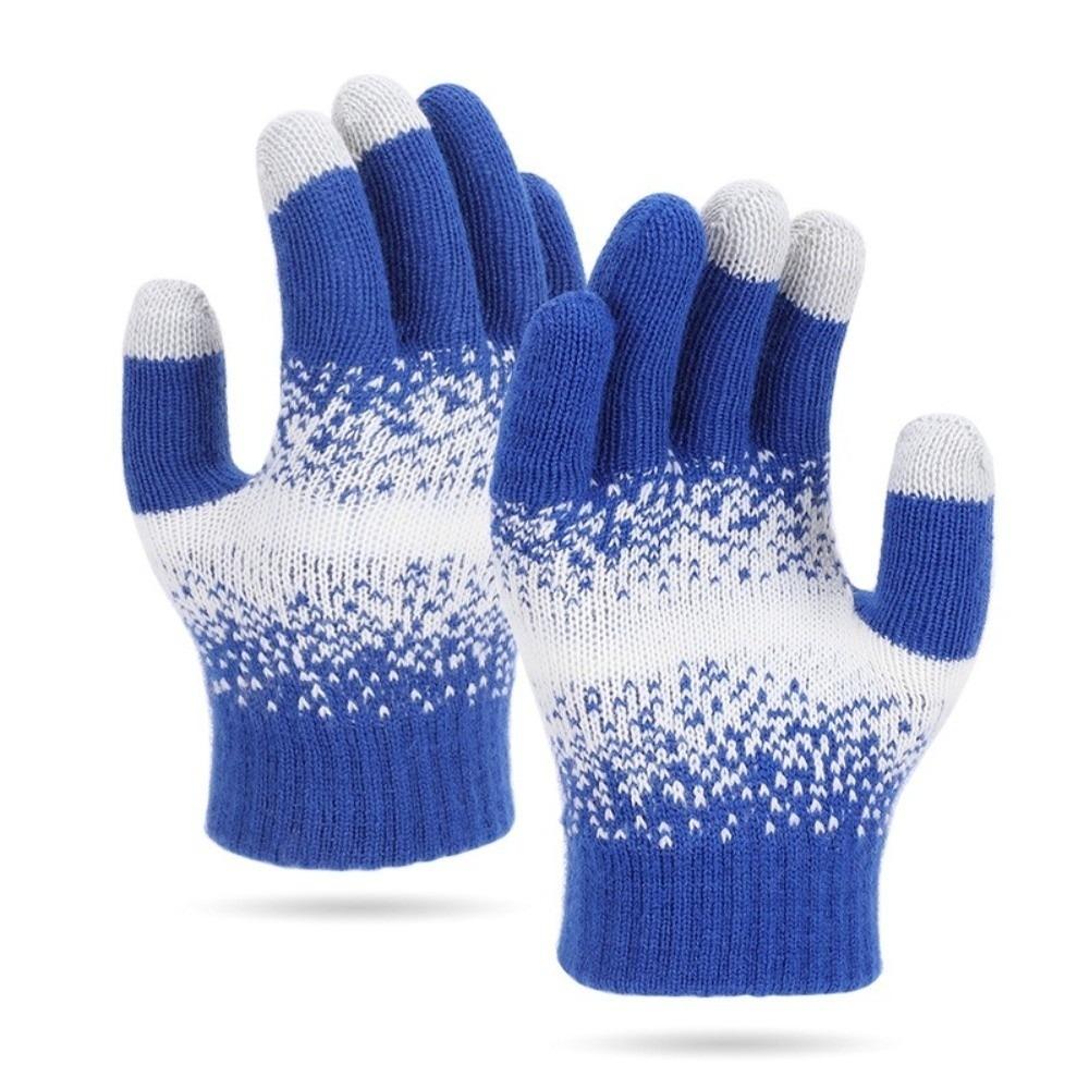 Knitted Warm Gloves Touchable Screen Skiing Gloves Touch Screen Gloves  for Outdoor Cycling Skiing