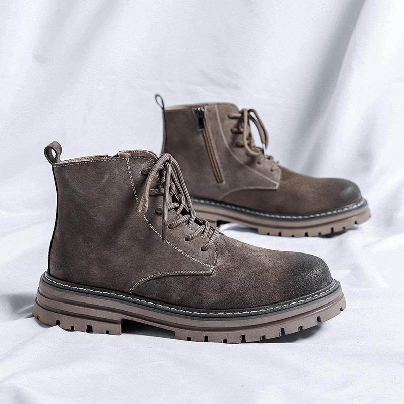 Высококачественные мужские ботинки челси, ботильоны из натуральной кожи для мужчин, модные мотоциклетные ботинки, высокие походные рабочие повседневные мужские ботинки