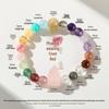 Amethyst & White Crystal Beaded Bracelet for Girls - Sweet Summer Fairy Jewelry