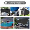 90% 6.5'x10' black shade cloth with reinforced metal grommets, suitable for garden plants and greenhouses (1 piece)