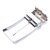 Men Belt Buckle Single Prong Rectangular Pin Reversible Pearl Gray