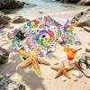 Custom Name Personalized Dandy's World Print Beach Towel, for Trip Camping Beach Party Home Decor, Birthday Gift for Family & Friends