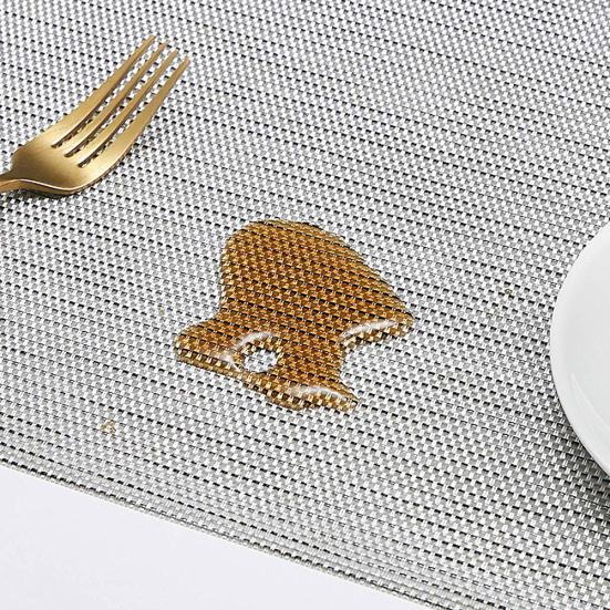 4 шт. термостойкий протираемый коврик для столовых приборов, нескользящий коврик для праздничного стола, декор