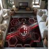 Фланелевый ковер с принтом AC Milan, нескользящий, мягкий, из полиэстера, для пола, декоративный коврик для спальни, гостиной, дивана, игровой комнаты, домашний декор