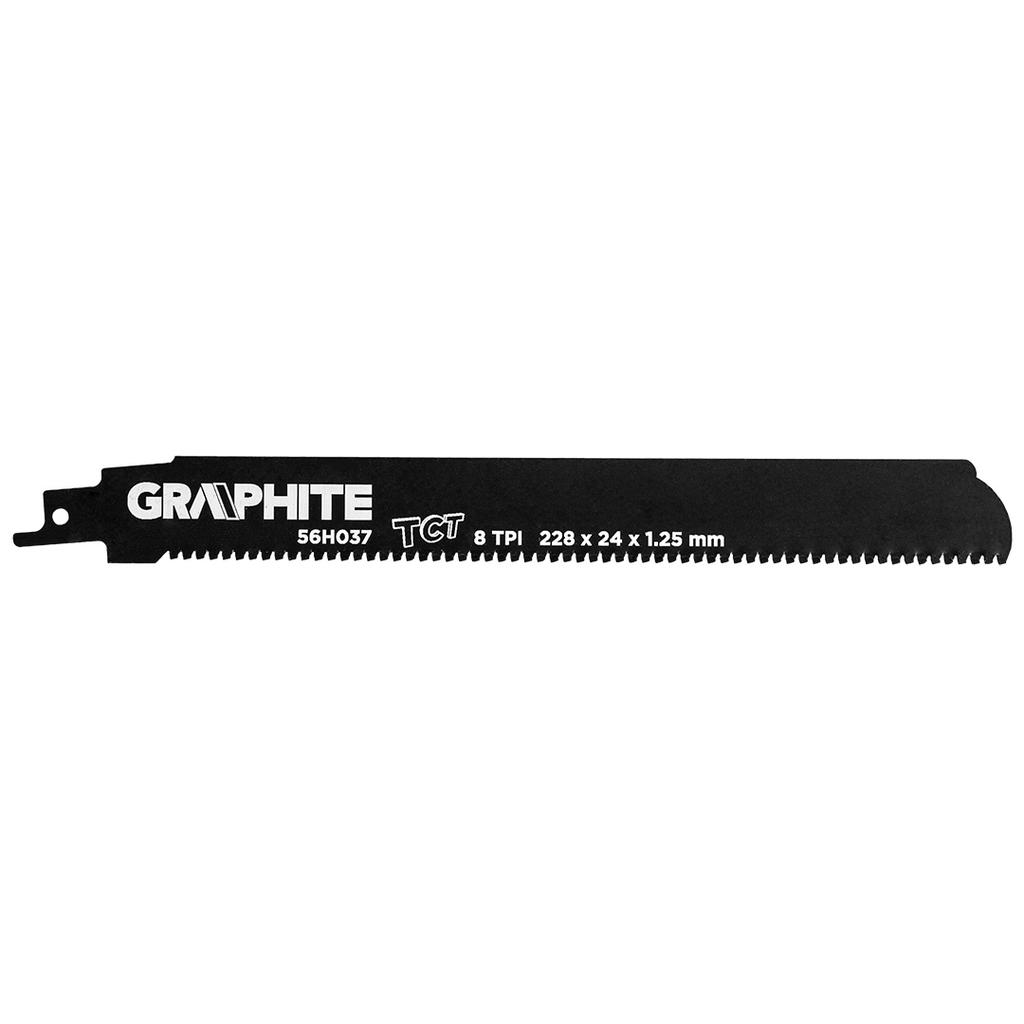 Reciprocating saw blade, HM, 228 x 24 x 1.25 mm, 8TPI