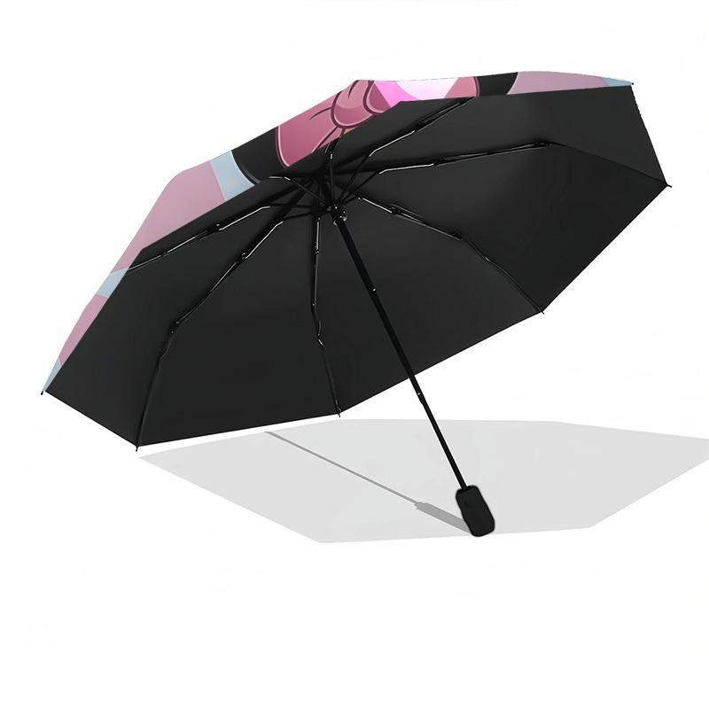 Minnie Mouse Themed Automatic Opening and Closing Umbrella, Brightly Colored 8-rib Portable Umbrella, Suitable for Men and Women, A Perfect Gift for C