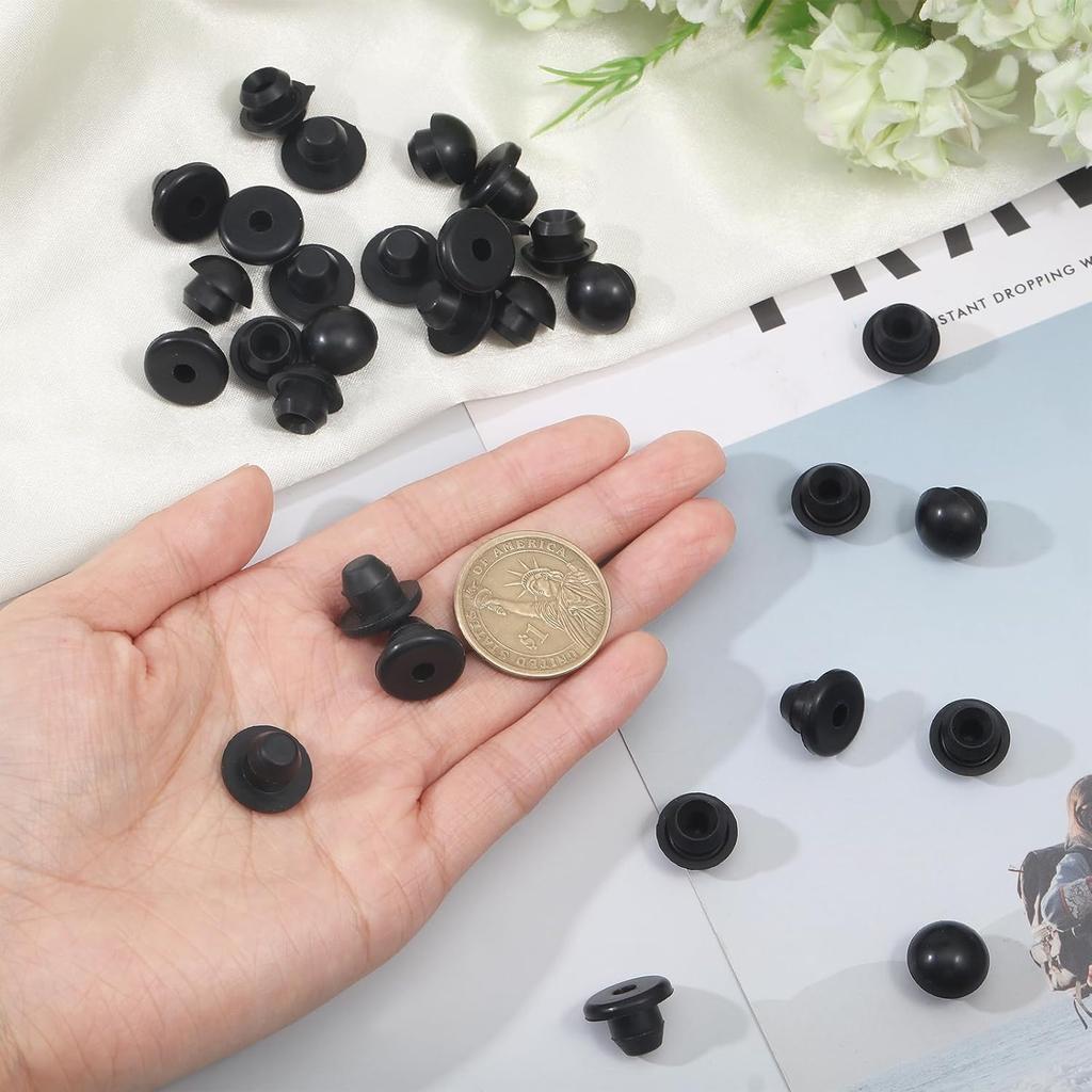 30Pcs Floor Bottle Jack Oil Filler Plug 9mm Horizontal Rubber Filler Bung Jack Oil Plugs Hydraulic Filler Bung for Oil Reservoir Fill Hole Floor