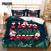 Веселый рождественский комплект постельного белья белого цвета размера «king-size» и «queen-size», двуспальная кровать из микрофибры, декоративный пододеяльник с 3D-принтом и наволочками