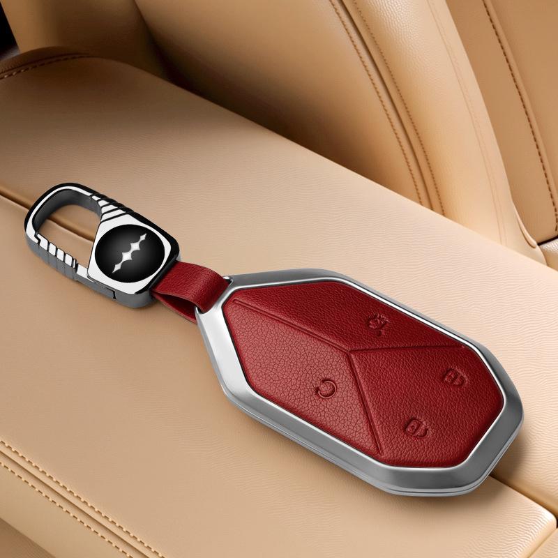 Чехол для ключей для BYD Fangchengbao: Подходит для 5-ключевого, Титанового 7, Baobao 5/8/3, Мужской Женский Чехол-Карта с Пряжкой