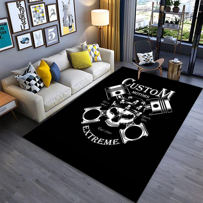 Skull Wings Engine Power carpet Suitable for all seasons printing Protective pad Office chair cushion Fashion