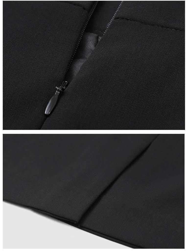 Элегантная женская черная юбка-карандаш длиной до колена — идеальный вариант для офиса и ношения осенью/весной