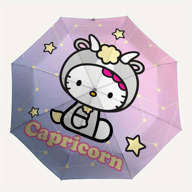1pc Hello Kitty Capricorn Zodiac Umbrella with Plastic Handle,Suitable for All Seasons Home Travel Outdoor UmbrellaSanlio492