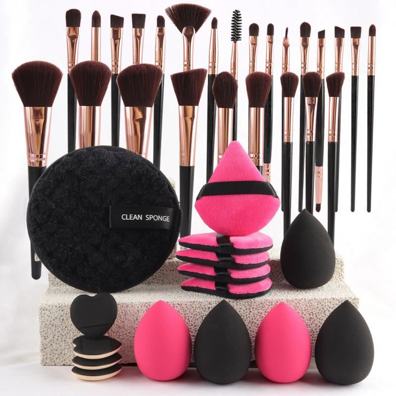 Makeup Brush Set 47pcs Soft Sponges Non-latex No Powder Waste Beauty Tools