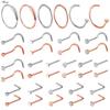 Alisouy 1Piece Steel 20G Faux Nose Rings Fake Septum Rings Hoop Nostril Daith Piercing Fake Clip On Nose Rings Oreja Piercings Jewelry