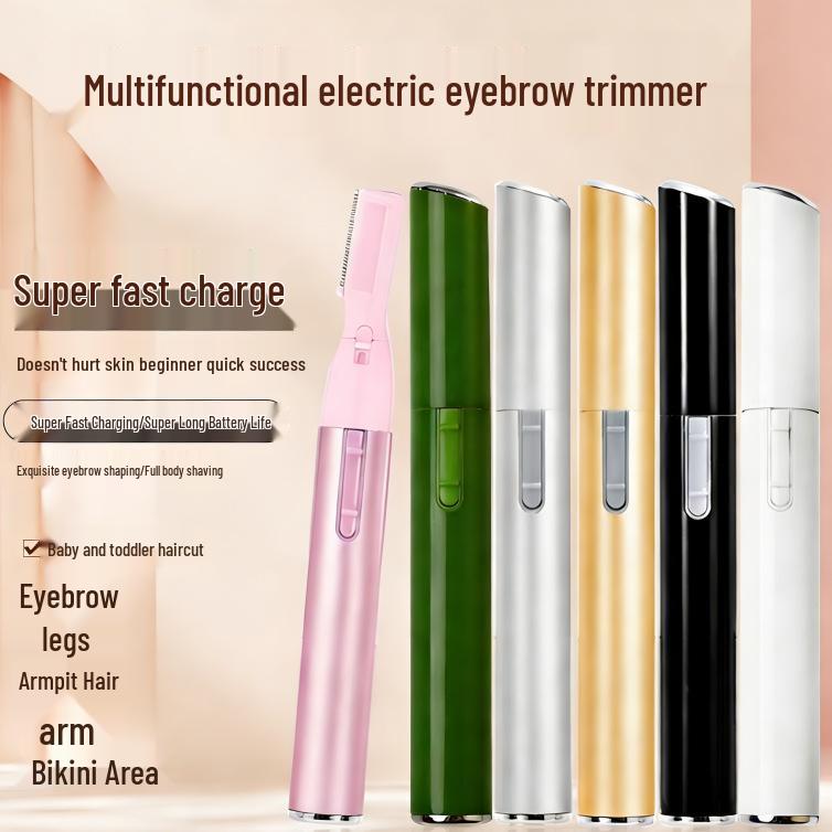 Electric Eyebrow Trimmer - Beginner-Friendly, Anti-Scratch Shaver for Hair Removal and Shaping