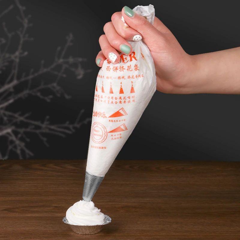 Disposable Piping Bags Kit Professional Cake Decorating Tools for Cupcakes Baking Fondant Pastry Cream Accessories 20/50/100Pcs