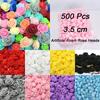 500 штук маленьких пенопластовых головок роз для DIY цветочных композиций, свадебных и праздничных украшений