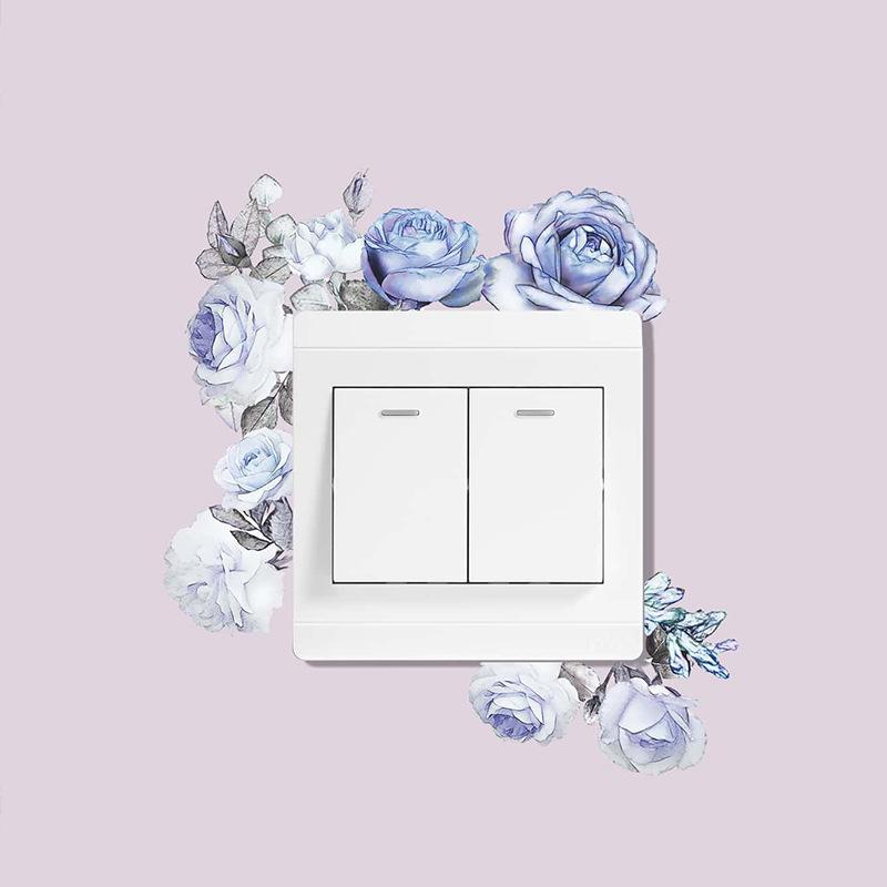 Leaf Green Plant Switch Wall Sticker PVC Removable Wide Application DIY Flower Leaf Switch Wall Sticker Home Decoration Decal