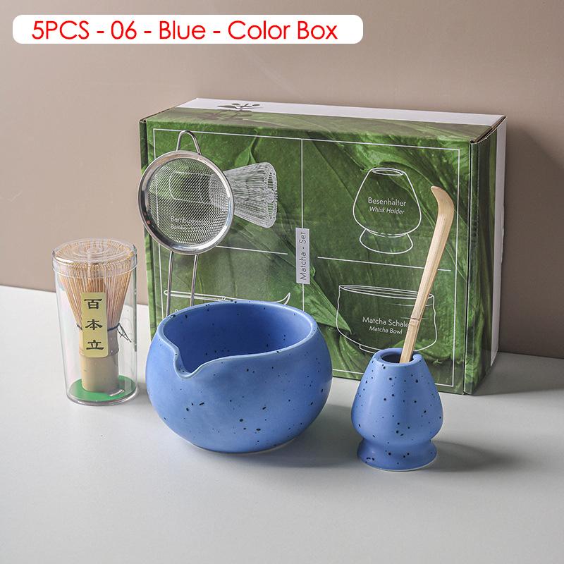 4/5/6/7/8 шт. Белый/Зеленый/Синий/Фиолетовый Венчик для чая матча Чайная посуда Японская церемония Бамбуковый чайный инструмент Изысканный набор для матча для чайного сервиза