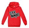 Новая одежда Spy Ninjas для детей Хлопковый свитшот с капюшоном Уличная одежда Толстовка Мультяшный пуловер Хип-хоп Одежда для подростков Мальчиков и Девочек