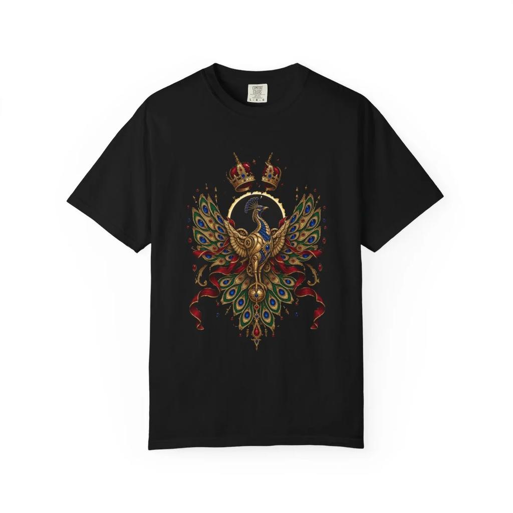 Crown Eclipse Clockwork Graphic T-Shirt Black Front Print Comfort Colors 1717