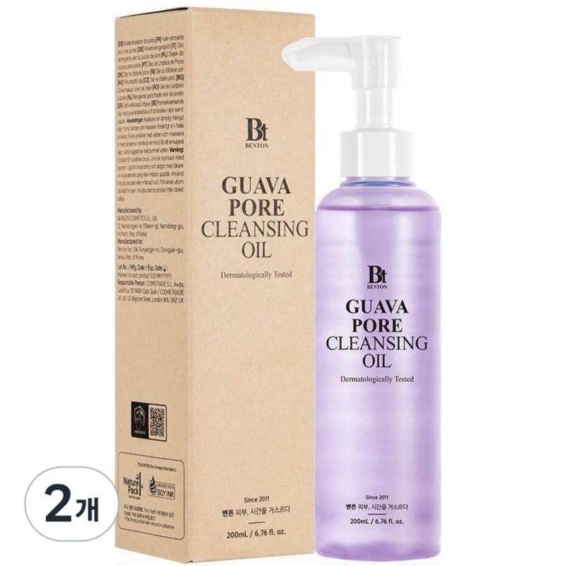 Benton Guava Blackhead Pore Cleansing Oil, 46% Sebum Improvement After 1 Use, 200ml, 2 pcs